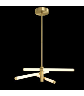 Axis Modern Integrated Pendant Ceiling Light Gold 3000K Acrylic Frosted Shade-2