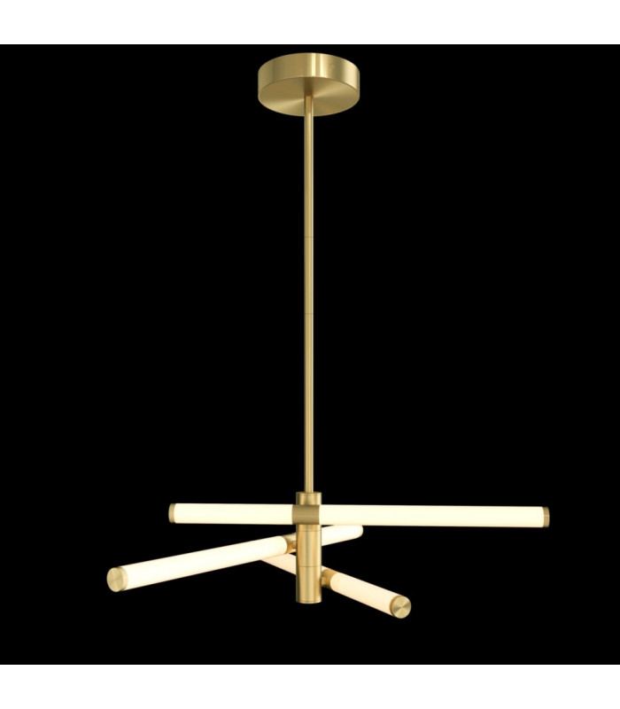 Axis Modern Integrated Pendant Ceiling Light Gold 3000K Acrylic Frosted Shade-2