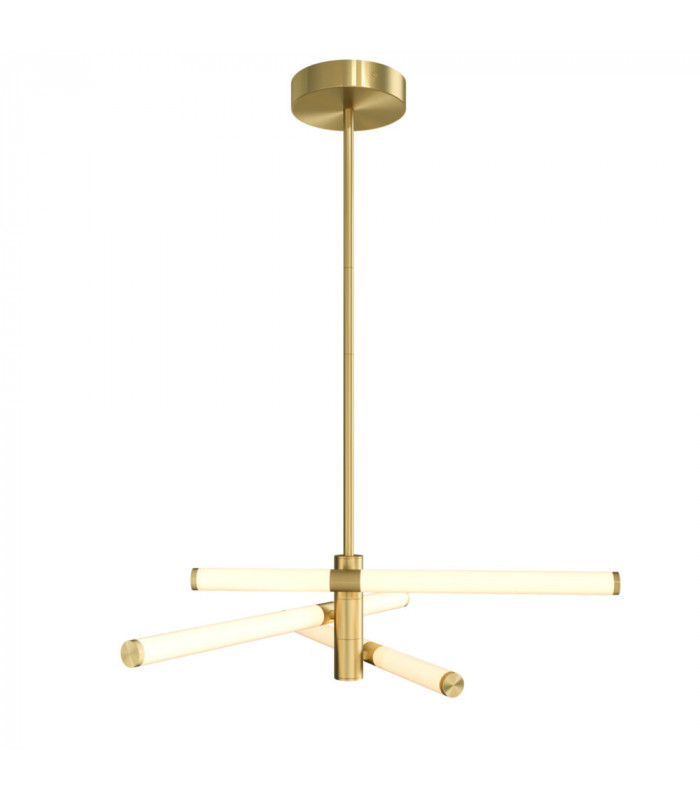 Axis Modern Integrated Pendant Ceiling Light Gold 3000K Acrylic Frosted Shade-4