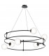 Balance Modern Cylindrical Pendant Ceiling Light Black Glass Shade-1