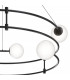 Balance Modern Cylindrical Pendant Ceiling Light Black Glass Shade-3