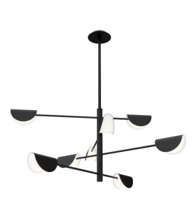 Mollis Modern Multi Arm Pendant Ceiling Light Black Acrylic Shade-1