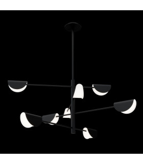Mollis Modern Multi Arm Pendant Ceiling Light Black Acrylic Shade-2
