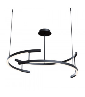 Line Modern Integrated Pendant Ceiling Light Black 3000K-1