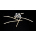 Pluto Modern Integrated LED Semi Flush Light Nickel 2700K-2