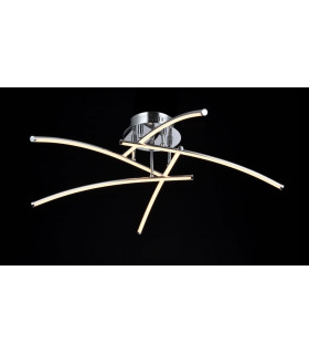 Pluto Modern Integrated LED Semi Flush Light Nickel 2700K-2
