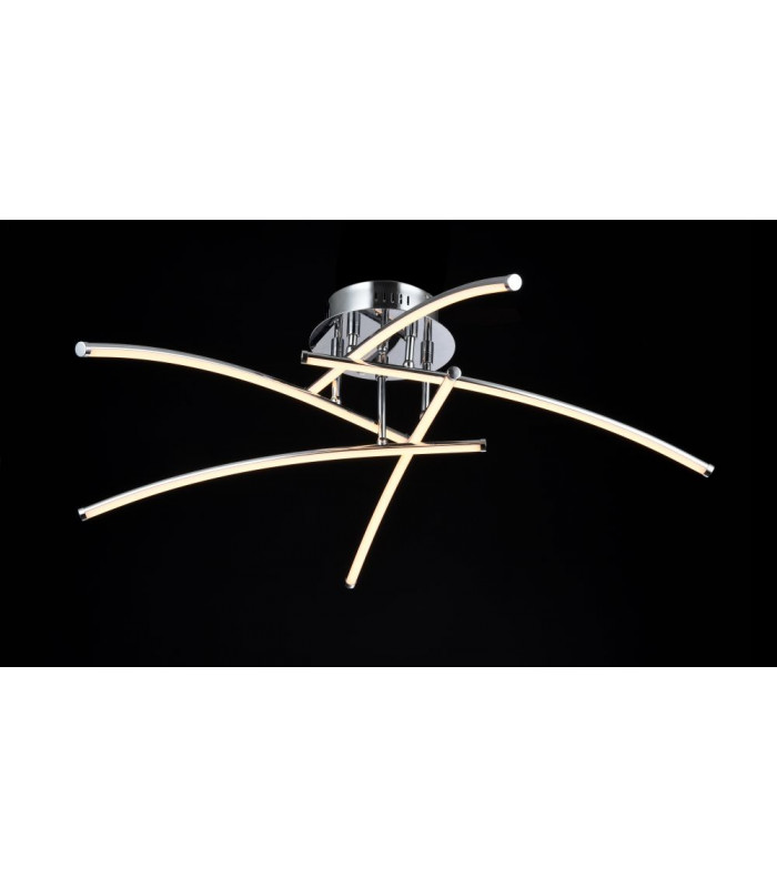 Pluto Modern Integrated LED Semi Flush Light Nickel 2700K-2