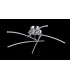 Pluto Modern Integrated LED Semi Flush Light Nickel 2700K-3