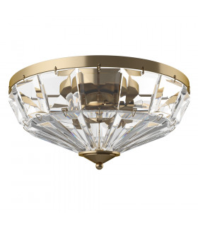 Facet Neoclassic Bowl Semi Flush Ceiling Light Gold-1