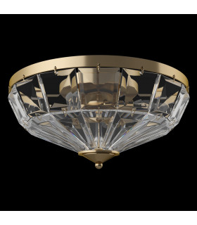 Facet Neoclassic Bowl Semi Flush Ceiling Light Gold-2