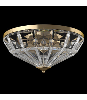 Facet Neoclassic Bowl Semi Flush Ceiling Light Gold-2