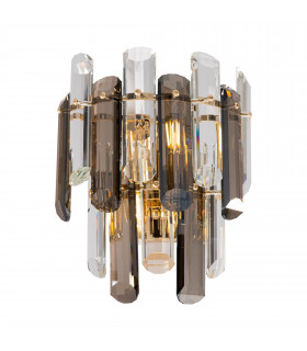 Flare Neoclassic Glass & Crystal Wall Lamp Gold