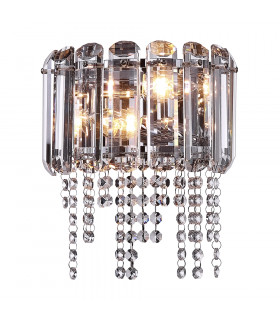 Hail Neoclassic Glass & Crystal Wall Lamp Chrome-1