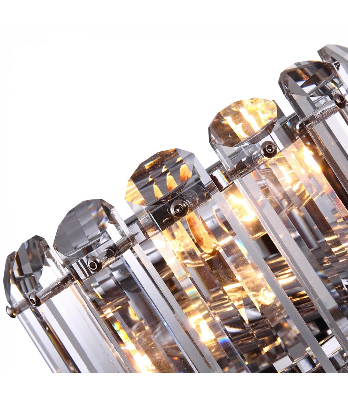 Hail Neoclassic Glass & Crystal Wall Lamp Chrome-3