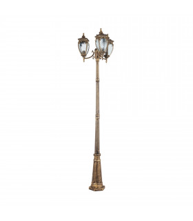 Fleur Outdoor Lamp Posts Black with Gold IP44