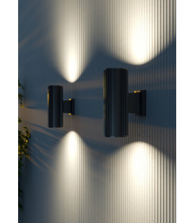 Rando Outdoor Up Down Wall Lamp Black IP54-2
