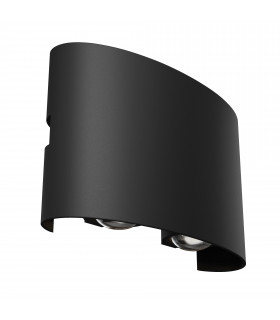 Strato Outdoor Up Down Wall Lamp Black IP54 3000K-2