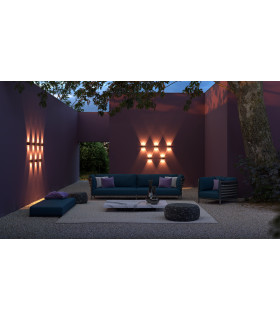 Strato Outdoor Up Down Wall Lamp White IP54 3000K-1