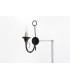 Classica 1 Light Matt Black Single Wall Light