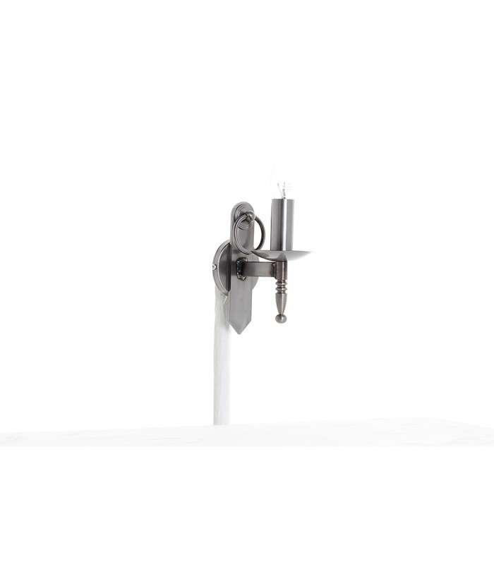 Mitre 1 Light Sterling Iron Single Wall Light