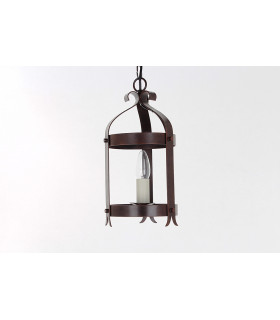 Villa 1 Light Aged Iron Traditional Indoor Lantern