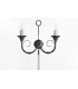 Classica 2 Light Matt Black Twin Wall Light-1