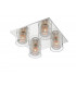 Laure 4 Light Glass Chrome Flush Ceiling Light-1