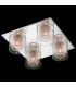 Laure 4 Light Glass Chrome Flush Ceiling Light-2