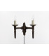 Baronial 2 Light Black Gold Wall Light