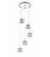 Laure 5 Light Chrome Spiral Light Cluster Pendant Ceiling Light-1