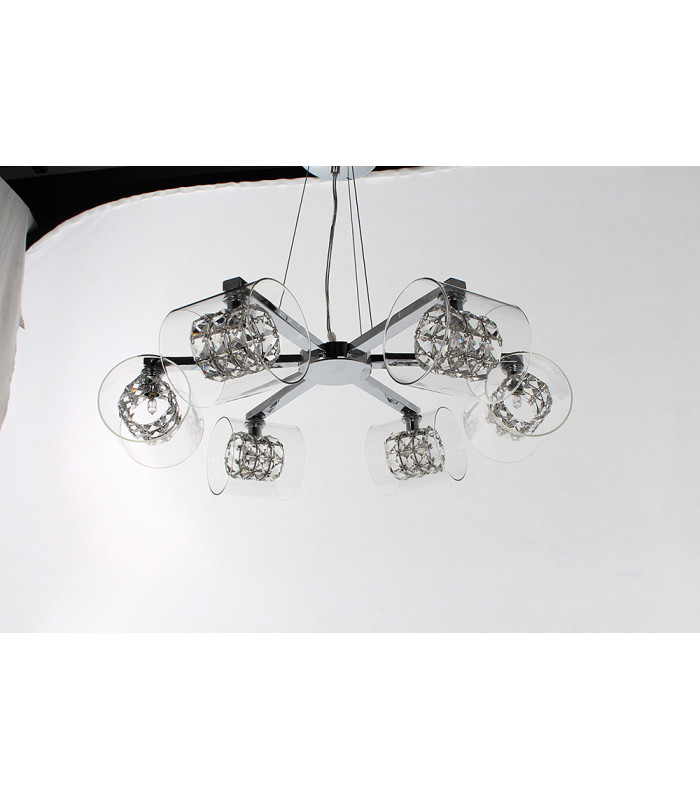Sonja 6 Light Chrome Ceiling Pendant-1