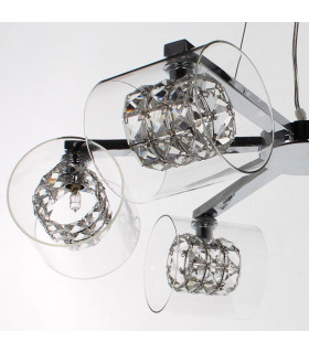 Sonja 6 Light Chrome Ceiling Pendant-2