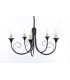 Classica 5 Light Black Gold Ceiling