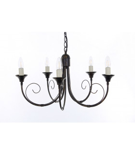 Classica 5 Light Black Gold Ceiling