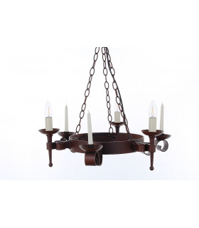 Refectory 3 Light Aged Iron Ceiling