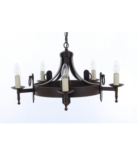 Mitre 5 Light Aged Iron Ceiling