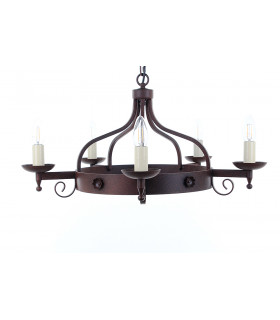 Forge 5 Light Aged Iron Ceiling