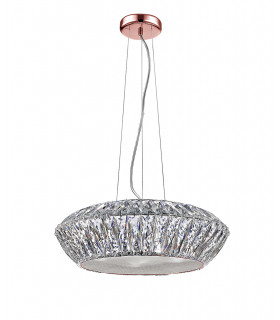 Armel 7 Light LED Rose Gold Ceiling Fitting