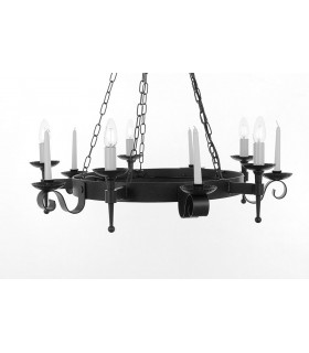 Refectory 5 Light Matt Black Ceiling-1