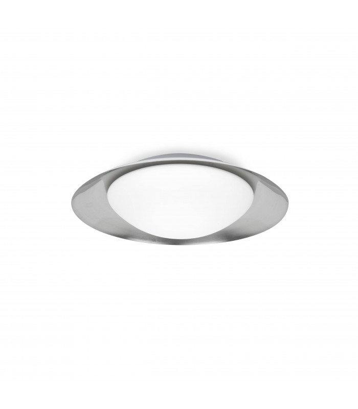 LED Indoor Medium Flush Wall Light White, Nickel - 1