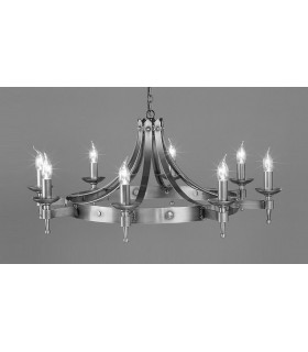 Saxon 8 Light Aged Iron Ceiling-1