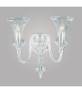 Stara Lead Crystal 2 Light Wall Lamp CB05444/02/WB