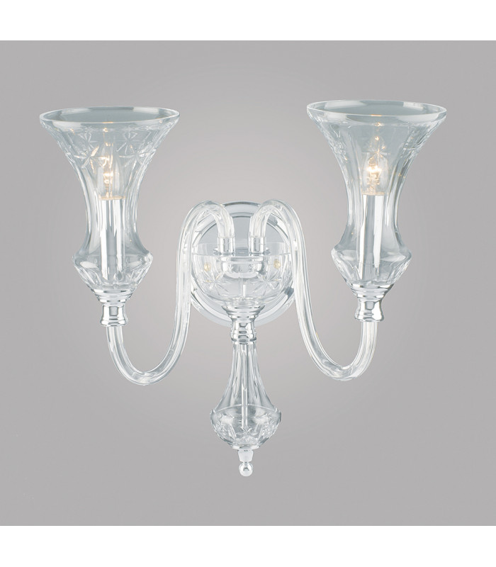 Stara Lead Crystal 2 Light Wall Lamp CB05444/02/WB