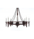 Baronial 8 Light Aged Iron