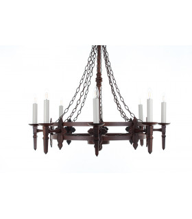 Baronial 8 Light Aged Iron