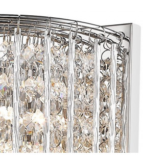 Carlo 1 Light Wall Lamp Polished Chrome Fitting-2
