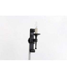 Refectory 1 Light Matt Black Single Wall Light