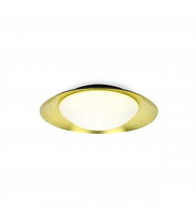 LED Indoor Medium Flush Wall Light Black, Gold - 1