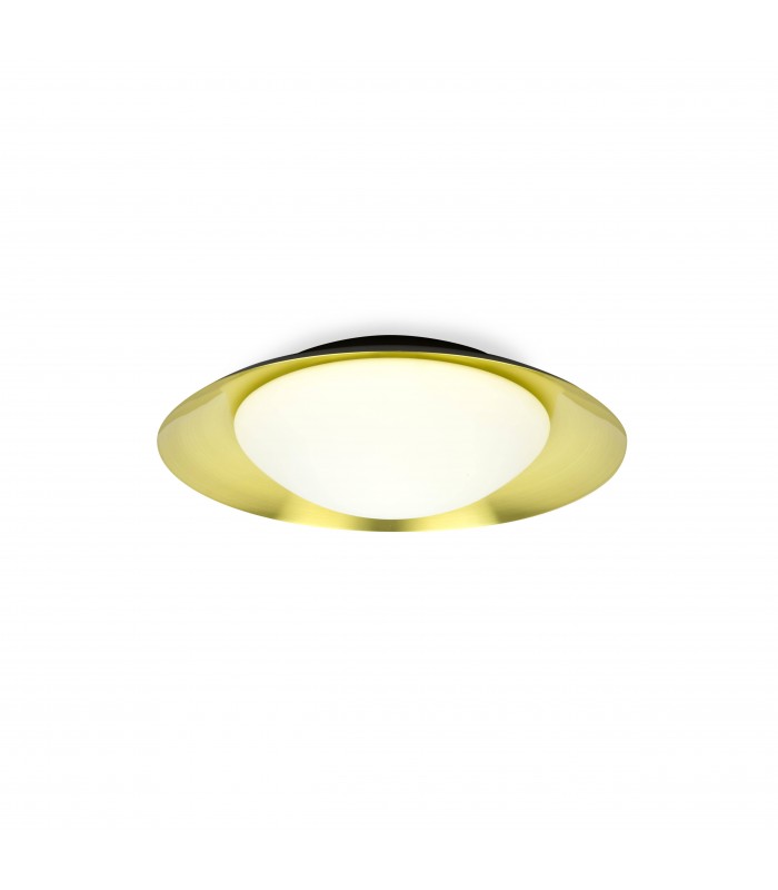 LED Indoor Medium Flush Wall Light Black, Gold - 1