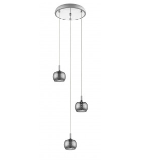 Deni 3 Light Chrome Ceiling Pendant Cluster Pendant Ceiling Light-1